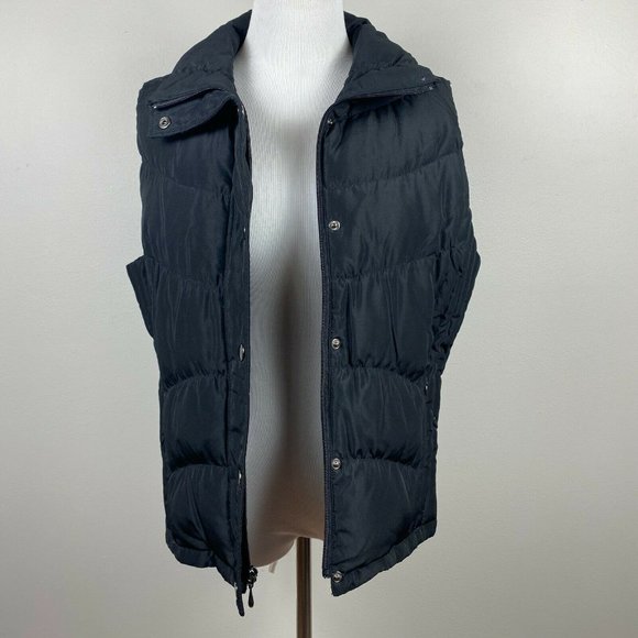 Kenneth Cole Reaction G-III Down Feather Vest L Black Sleeveless Zip Snap - Picture 7 of 12